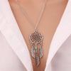 Hollow Dreamcatcher Pendant Necklace for Women Fashion Leaf Feather Necklaces Vintage Ethnic Fashion Party Jewelry Gift Bijoux