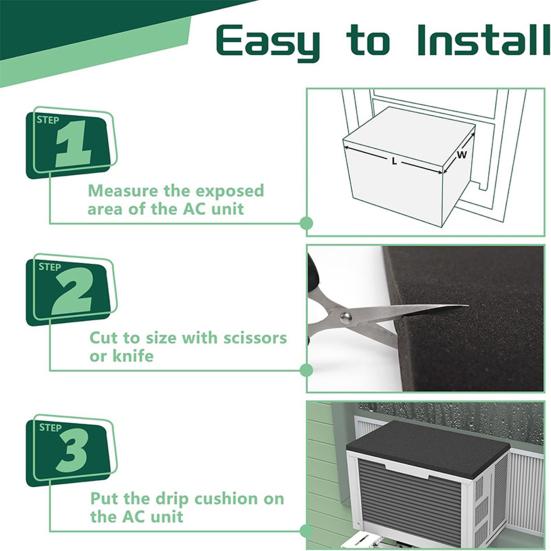 Yousheng 2 шт. Чехол для оконного кондиционера, Подкладка для предотвращения капель, Шумопоглощающий барьер, Защита кондиционера с магнитной подложкой для установки в помещении, в спальне
