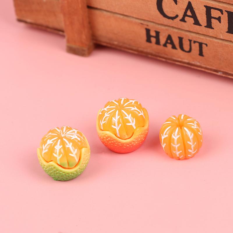 10Pcs Resin Mixed Artificial Orange Fruits Miniature Doll House Accessories