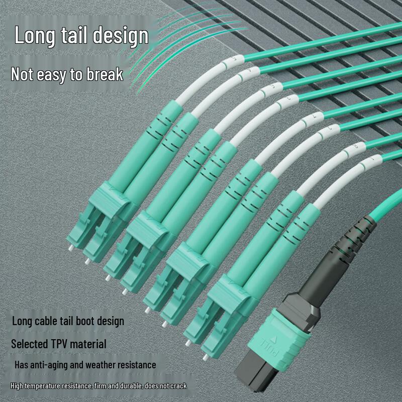 G.C.X 8-Core Multimode MPO-LC Fiber Optic Patch Cable