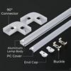 0.5m Recessed U-Type LED Aluminum Profile Silver/Black Channel Holder Milky Diffuser Closet Cabinet Shelf Linear Bar Strip Light