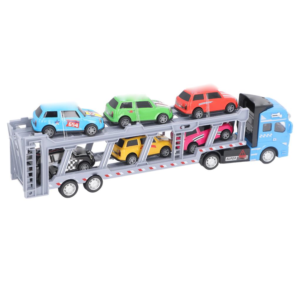 Transport Car Carrier Truck Toy with 6 Small Car for Kids Pull Back Detachable Interactive Toy Carrier Truck