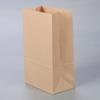 50pcs Square-bottom Kraft Paper Bag Not Oil Proof Takeout Bag Disposable Food Packaging Bag  Fruit