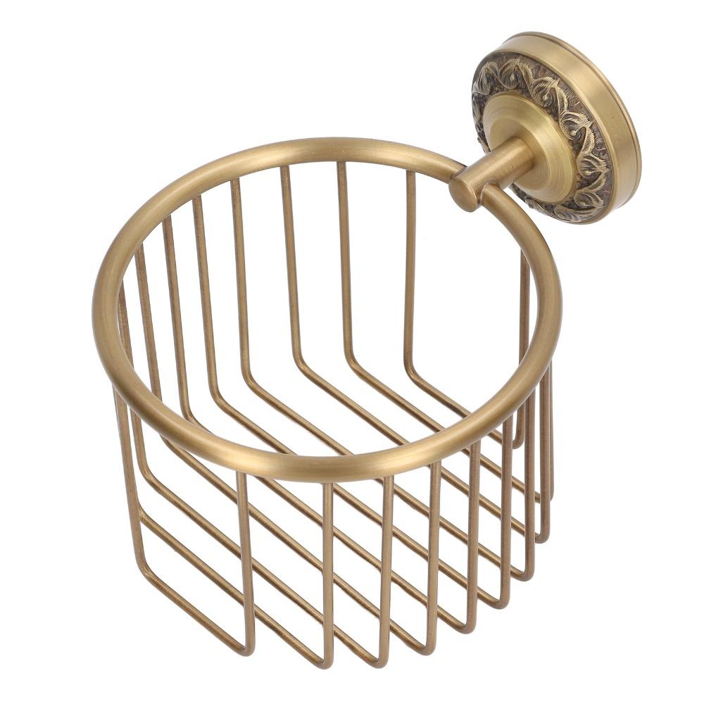 Wall Mounted Toilet Roll Holder Copper Toilet Paper Holder Tissue Holder Bathroom Organization