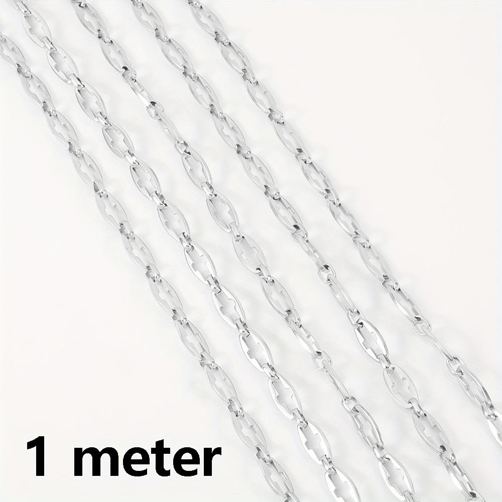 1Meter Stainless Steel Irregular Rectangle Link Chains DIY Jewelry Making Crafts Necklace Findings Handmade Supplies Accessories