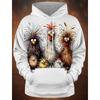 Funny Animal Chicken Print Unisex Hoodies Autumn Fashion Street Men Sweatshirts Casual Loose Men Clothing Tops Hoodies