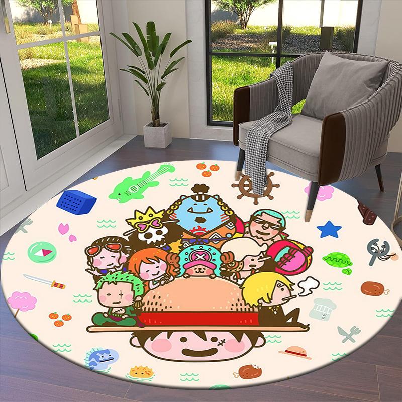 One Piece Round Area Rug Carpet Rug For Living Room Bedroom Sofa Playroom Decor Nonslip Floor Mat