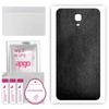apgo Protective Skin Sticker for the Back Compatible with Oukitel K6000 Plus, Wrap Film, Foil, Vinyl - Pattern Black Leather