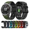 Ремешок для часов 22 мм 26 мм силиконовый ремешок для Garmin Fenix 7 7X 6 6X 5 5X быстросъемный ремешок для часов Garmin Fenix 3/3 HR/3 сапфировые ремешки для часов
