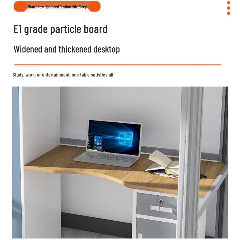 Lieve Loft Bed with Integrated Desk and Wardrobe