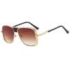 New metal box men's and women's universal sunglasses personalized steampunk thick edge sunglasses European and American sunglasses