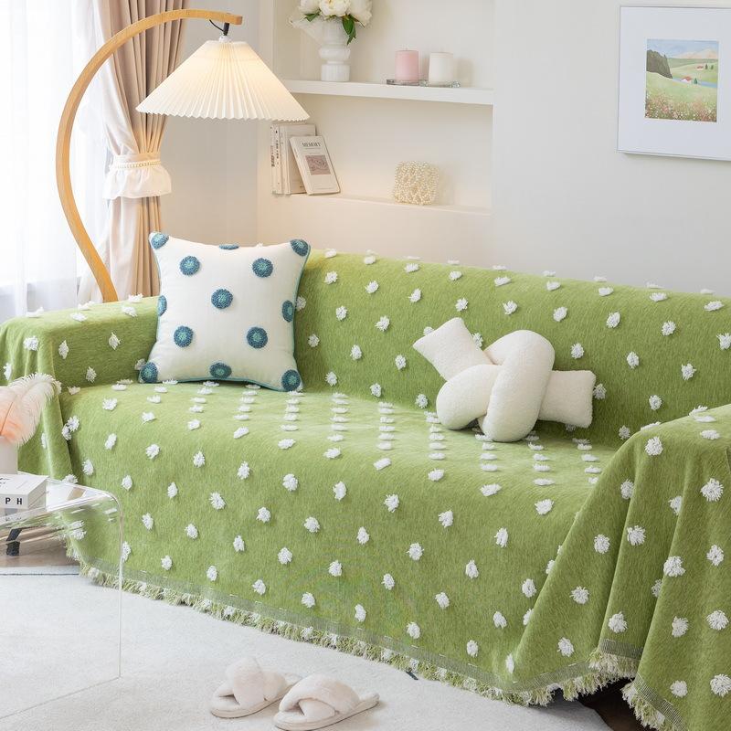 Чехол для дивана Nordic Geometric Jacquard с двухсторонним шенилловым узором, устойчивый к царапинам, полотенце для дивана, защитный чехол для мебели для собак и кошек