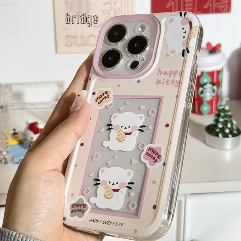 Drop-Proof Soft Shell Phone Case: Cute Maneki Neko for Apple 15/14/13 Pro Max and 12/XS Max
