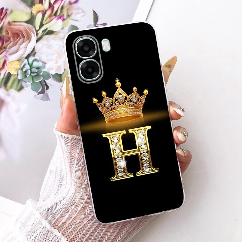 Для OPPO A6X A6 A6T Pro 4G 5G Модный чехол для телефона с буквой и короной Для Oppo A6x A 6 A6T Pro 4G Мягкие силиконовые TPU чехлы