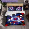 Rangers FC Themed Bedding 3Pcs Duvet Cover Set Decorative Bed Linen For Teen Room Home Decoration