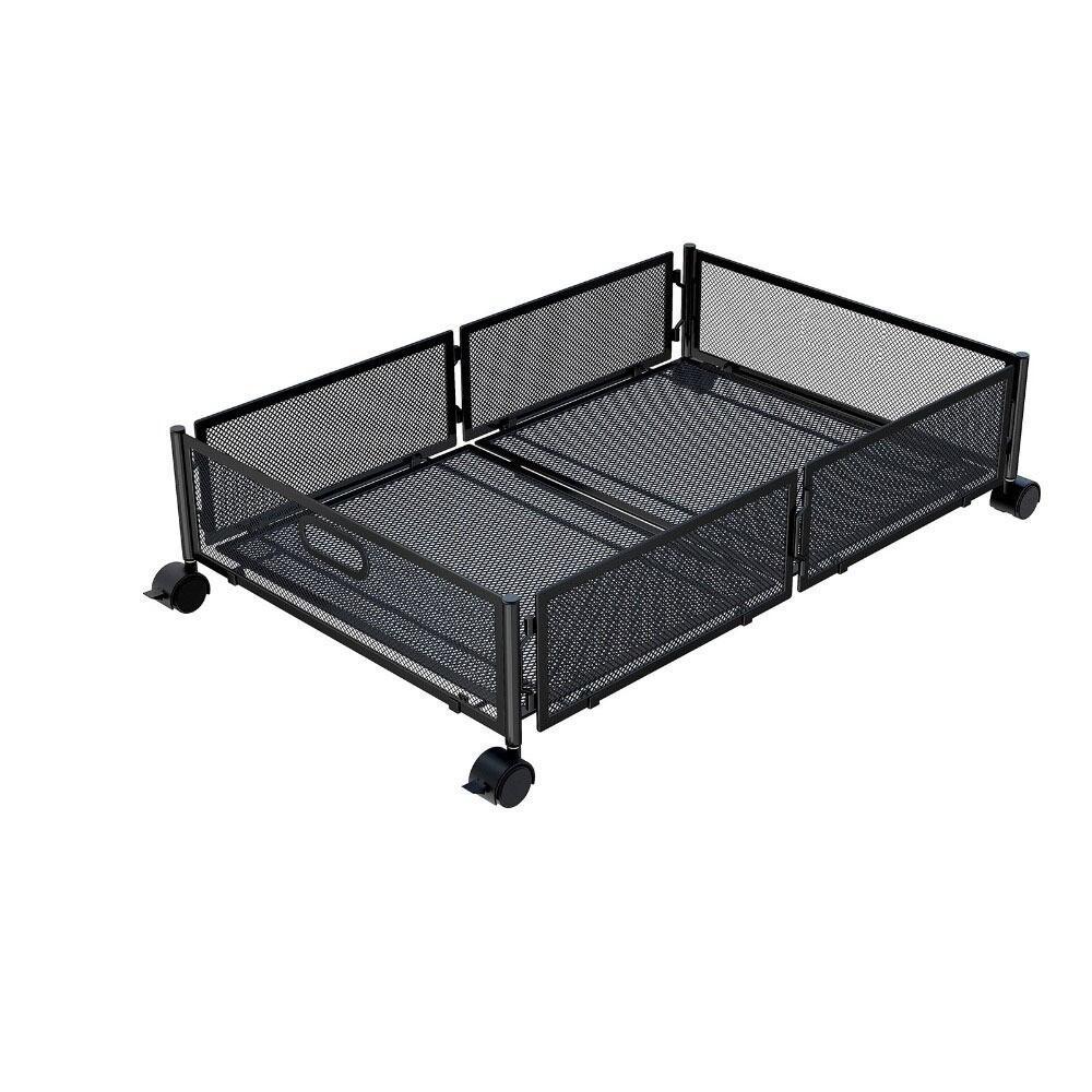 Carbon Steel Bed Storage Basket with Wheels Drawer Storage Basket New Bottom Storage Cart Bedroom