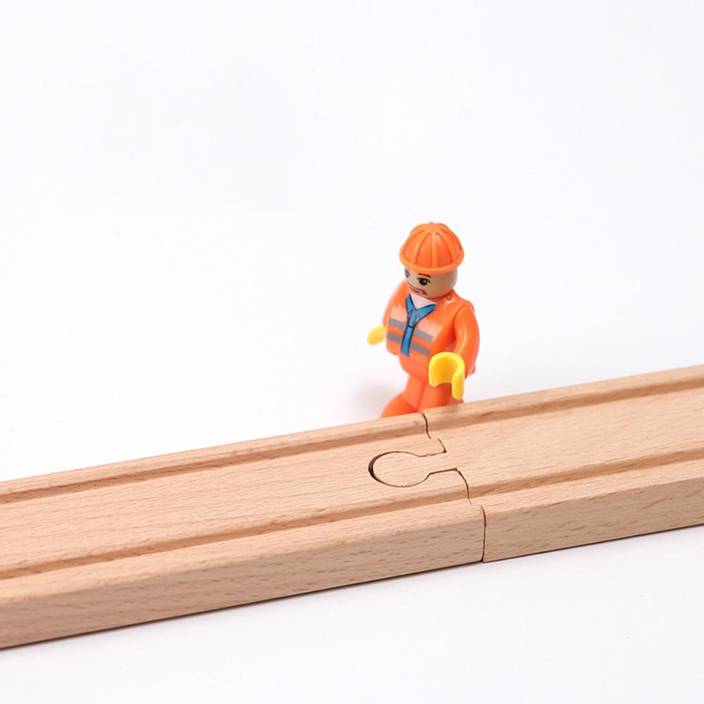 Children Wooden Track Accessories Train Track Toys Track Connector Toys Wooden Track Railway Toys