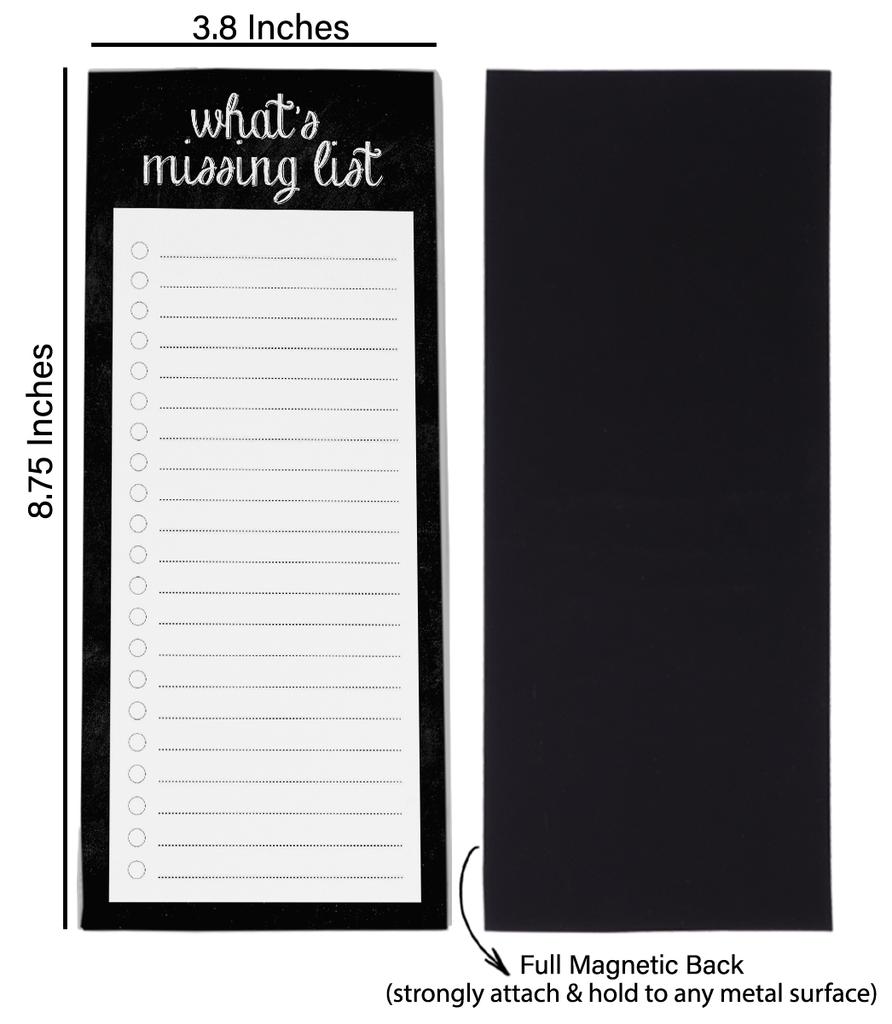 Inkdotpot Pack of 3 Magnetic Fridge To-Do List Notepads- Magnetic Memo Pads For Refrigerator- (50 Sheets