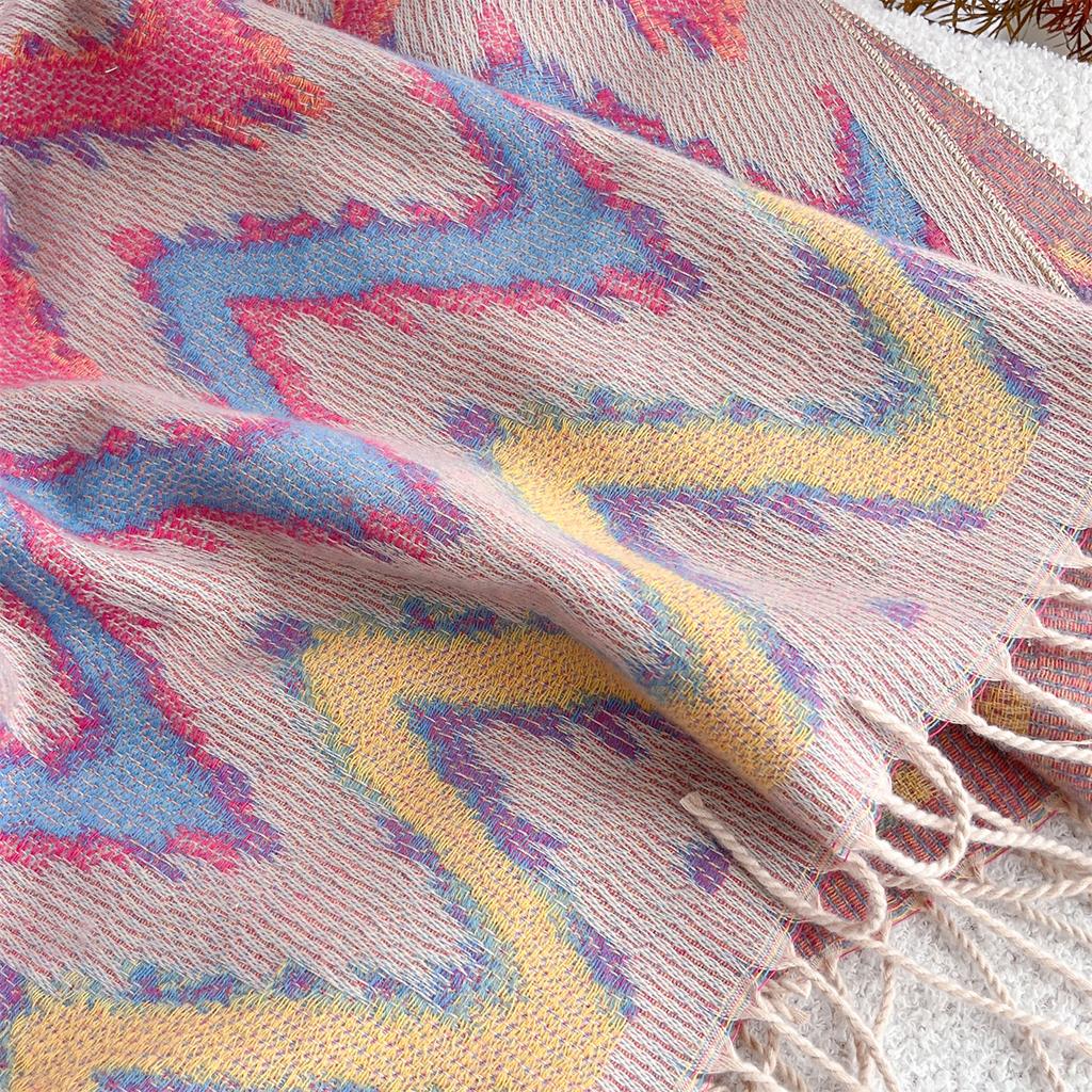 Women Winter Scarf Cashmere Pashmina Shawls and Wraps Bufandas Floral Print Warm Thick Scarves Blanket for Lady Newpe