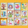 Children Handmade DIY Toys Button/Pompom/Diamond Stickers Drawing Toy Puzzle Early Education Color Cognition Birthday Gift TMZ