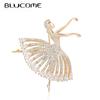 Exquisite Ballerina Girl Brooches CZ Elegant Jewelry For Clothing Scarf Cardigan Suit Dress Pins Lady