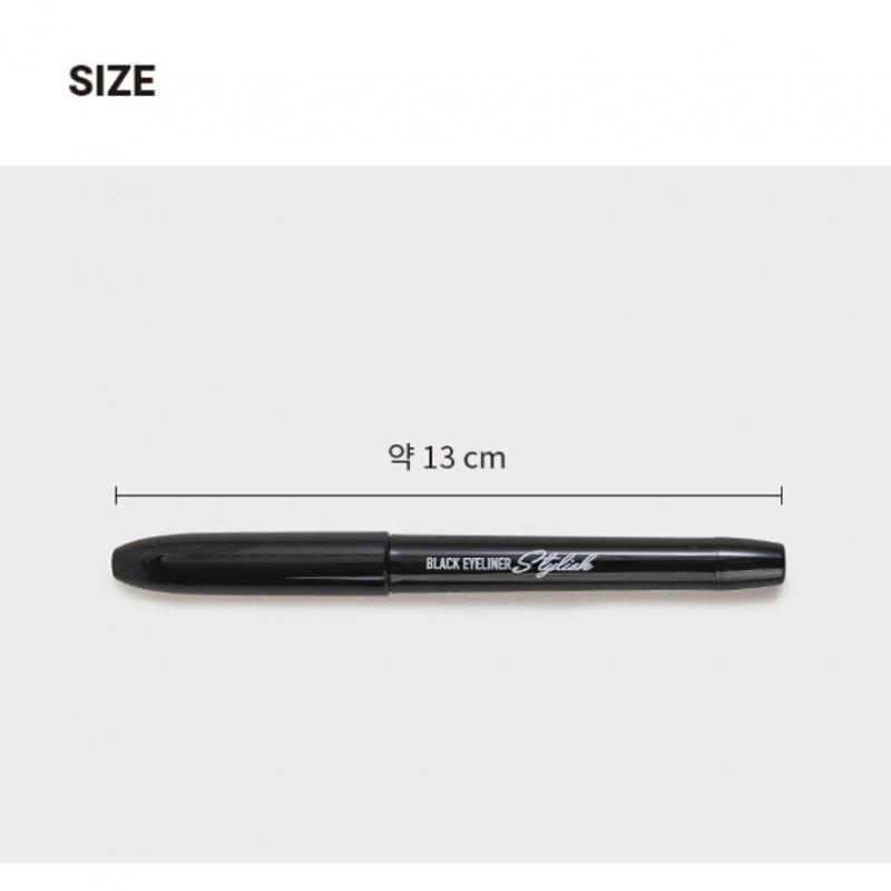 Daiso Стильная подводка-фломастер для глаз Черная