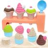 Набор пляжных игрушек для мороженого Ice Cream Sand Toy Set, Детские пляжные игрушки для возраста 3+, Игры в ролевые игры на свежем воздухе с лопаткой, рожками и формочками для кексов