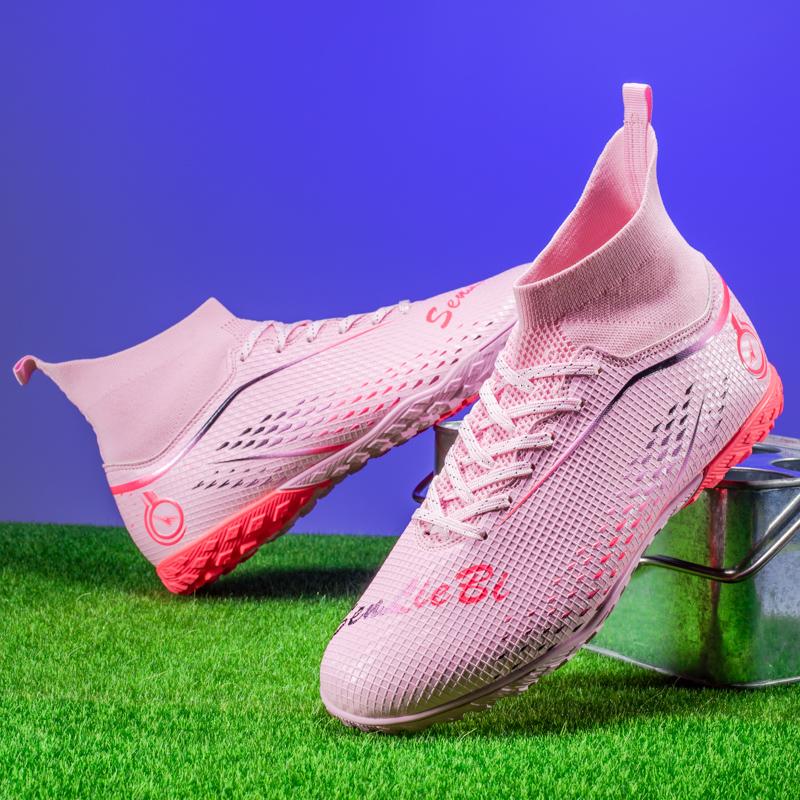 Футбольные бутсы мужские/женские 33-46 с мягкой резиновой подошвой, короткие гвозди, искусственный газон, детские футбольные бутсы