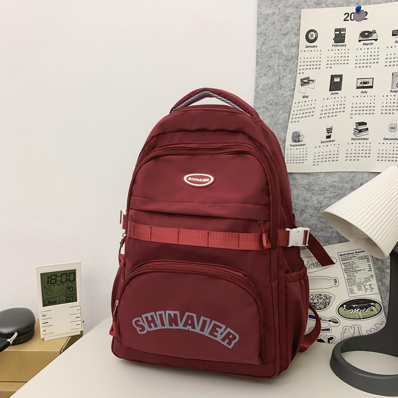 Рюкзак для ученика средней школы, женский нейлоновый рюкзак, мужской рюкзак с принтом в виде букв