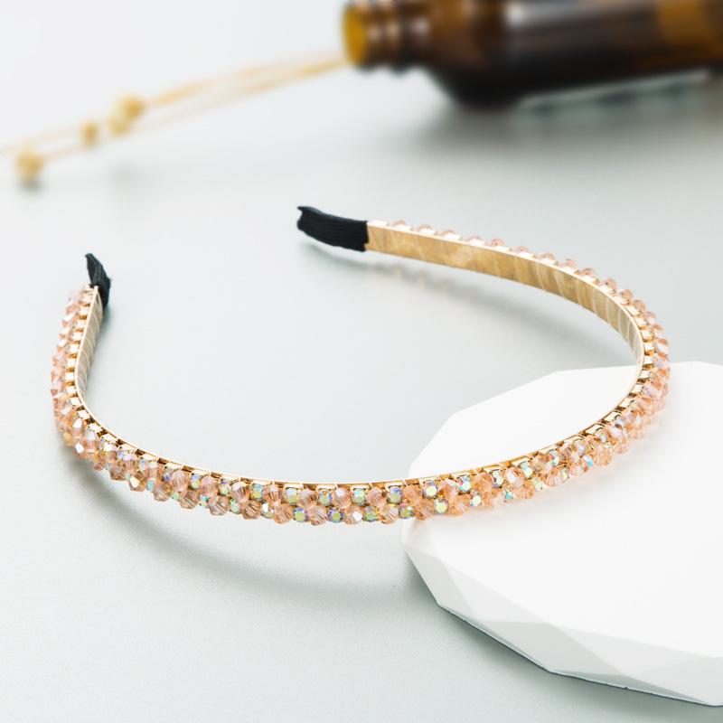Women's Light Luxury Drill Hoop Premium Rhinestone Hairband Fine Edge Headwear