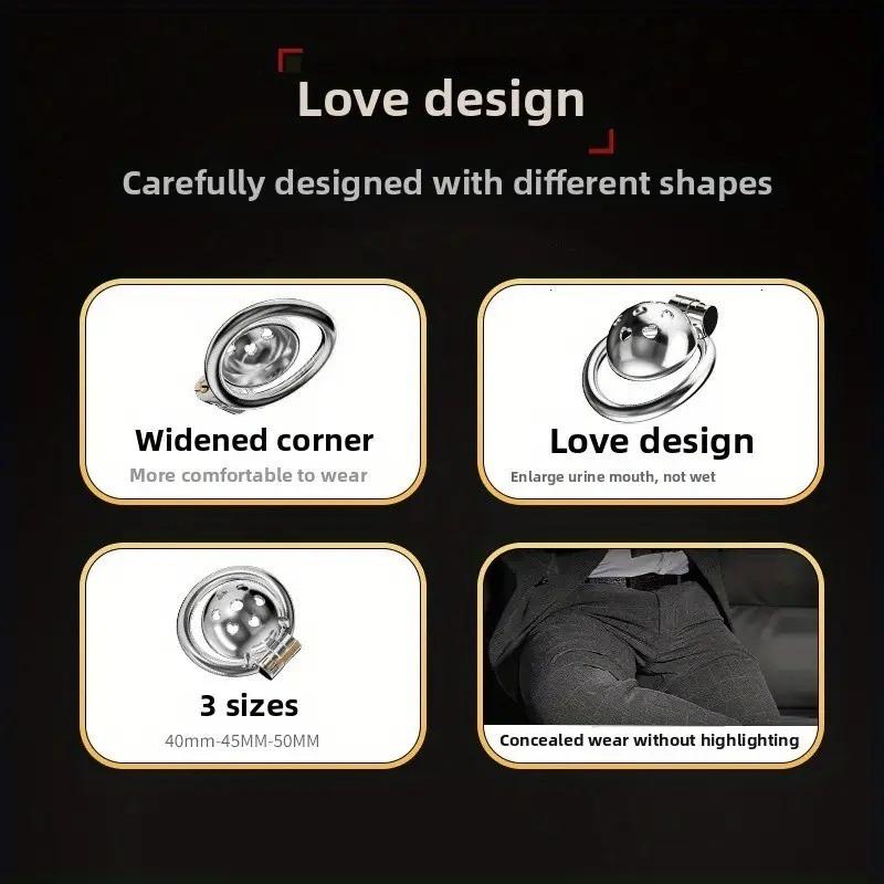Metal Pot Lid Chastity Lock BDSM Penis Bondage Restraint Cock Cage Urethral Plug Adult Products Erotic SexToy for Men Gay Couple