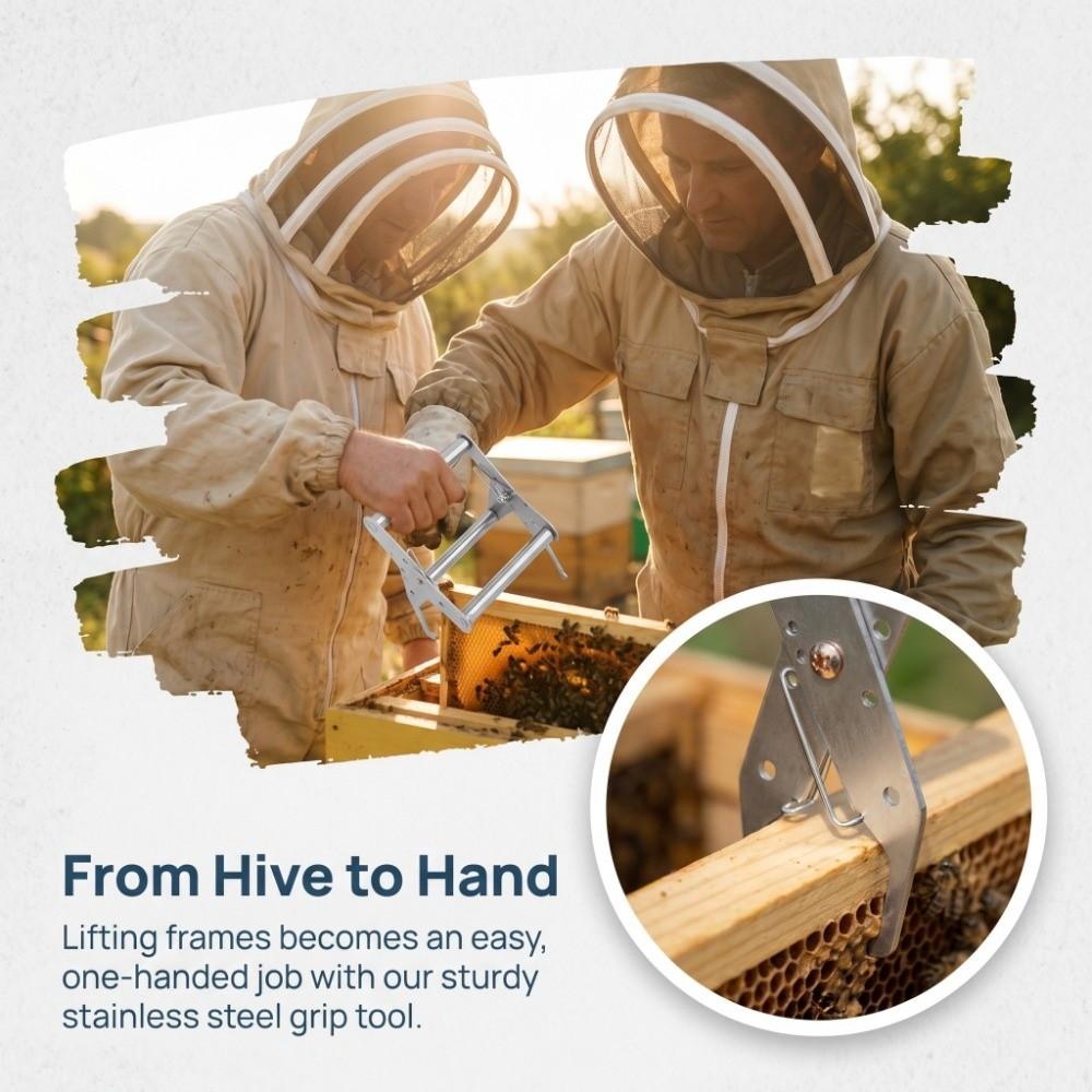 Silver Bee Frame Gripper Durable Beekeeping Frame Grip Easy to Use Bee Frame Puller Beekeeping