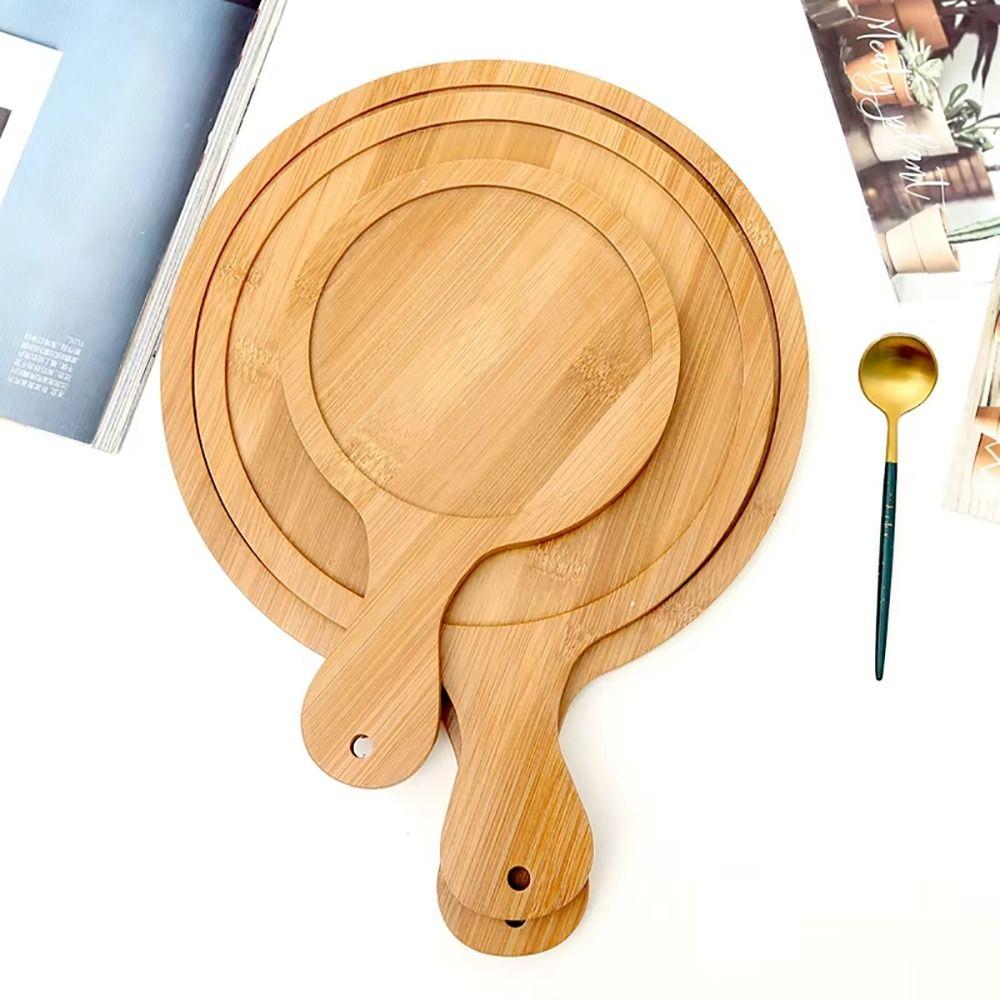 1 шт., бамбуковый противень для пиццы с камнем, 6/7/8/9/10 дюймов, противень для выпечки, деревянная доска для пиццы, кухонный инструмент