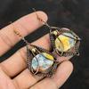 Серьги из яшмы Малигано Серьги с медной проволокой, обмотанные медью, ювелирные изделия ручной работы из меди, серьги с драгоценными камнями, подарки на годовщину, замечательные ювелирные изделия с проволокой