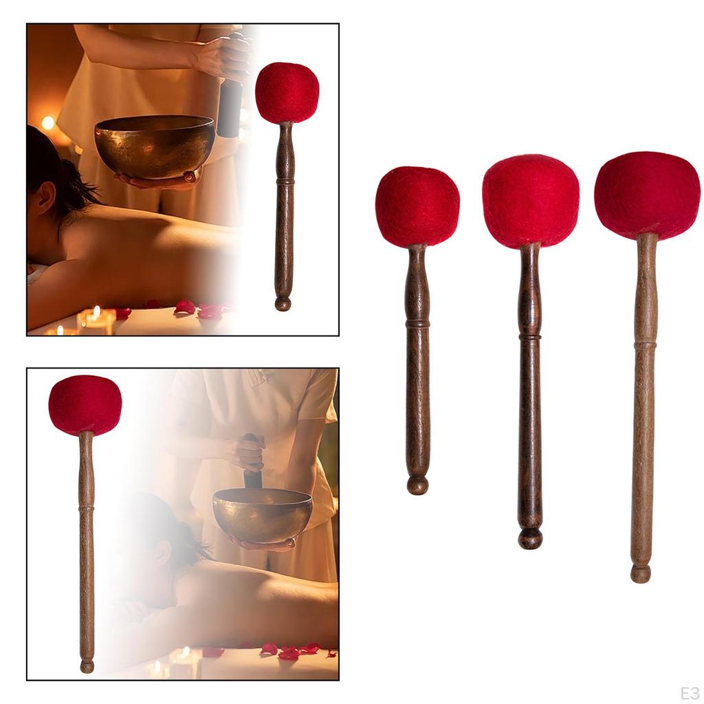Bowl Mallet Tibetan Wooden Sound Stick for Meditation, Yoga, Relaxation, Hammer