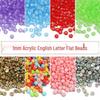 4x7мм Разноцветные акриловые бусины с буквами и цифрами для изготовления украшений и развивающих поделок для детей