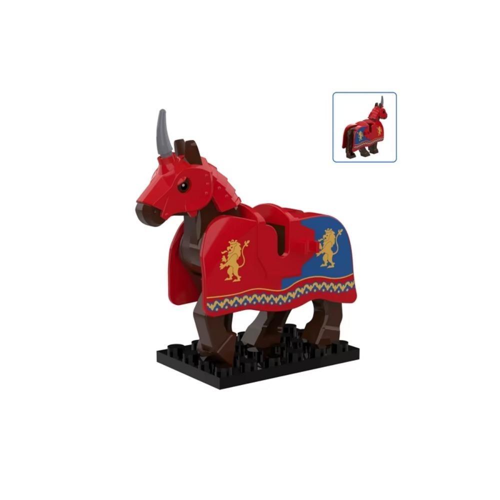 Средневековый MOC Боевой конь Строительные блоки Волк Рыцарь Фигурка Монстр Дикое животное Лиса Жираф Воробей Ворона Панда Модель Кирпич Игрушка K055