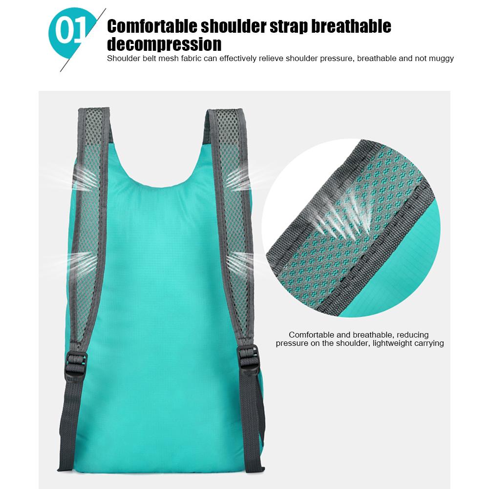 20L Lightweight Foldable Sports Backpack Outdoor Backpack Carry On Backpack for Outdoor Camping Picnic