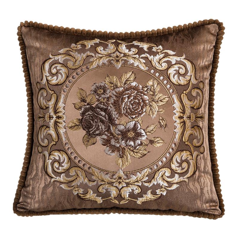 48x48cm Classical European Flower Jacquard Decorative Cushion Cover for Sofa Chair Throw Pillow Case