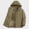 Men's Large Size Waterproof Winter Travel Jacket - Thick, Breathable, Medium-Long, Outdoor, Plus Velvet