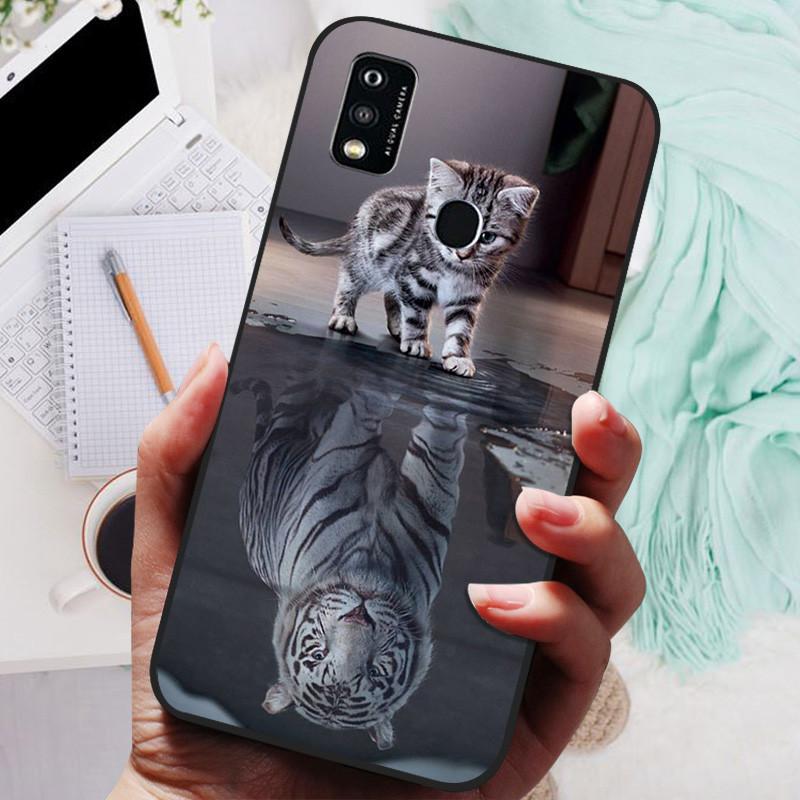 Чехол для ZTE Blade A51 A71 Черная Крышка Лев Волк Силиконовый Мягкий Задний Чехол для ZTE Blade A71 A7030 A 71 A 51 Защитный Корпус
