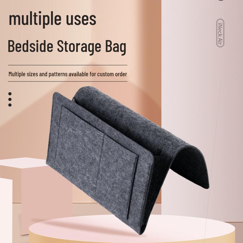 Felt Sofa & Bedside Storage Bag - Living Room, Dorm, or Home Organizer
