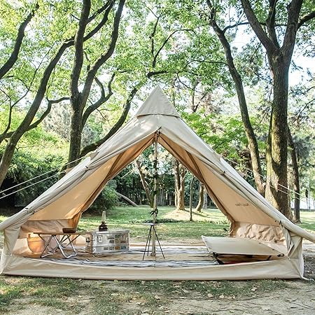 Naturehike Direct Shop Одностоечная палатка Колокольная палатка Персональная поликоттон TC Материал Вентиляция 4 сезона Шпиль Палатка Пирамида Палатка Семейный кемпинг на открытом воздухе