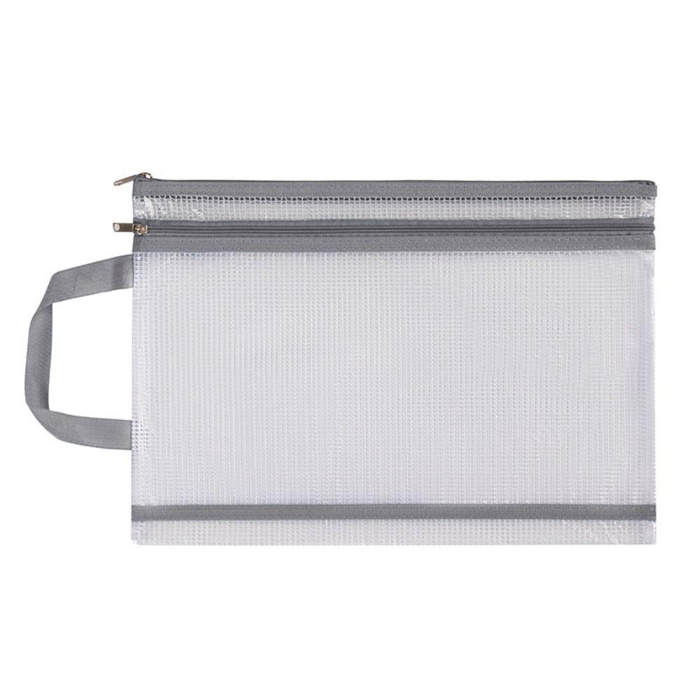 Сумка для хранения на молнии формата A4, сетчатая, канцелярская, новые папки для файлов, офис