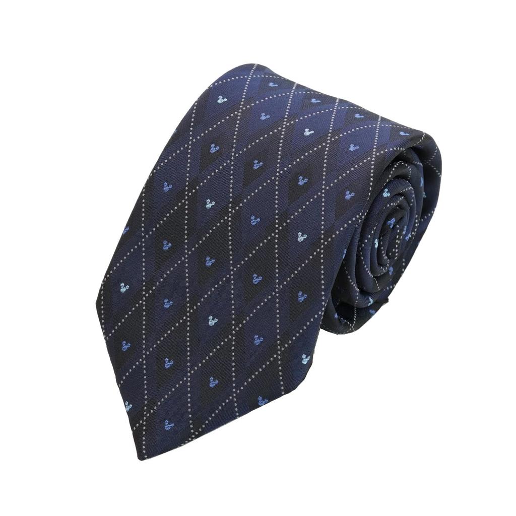 Disney Галстук Mitsumaru с узором «Аргайл» D50035, один размер, идеально подходит для бизнеса или в качестве подарка, темно-синий, большинство, повседневный,