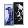 Прозрачный чехол для телефона для Xiaomi Mi 14 13 12 11 Ultra 13T 12T 11T Poco X3 NFC F3 F6 Pro 5G Мягкий ТПУ корпус Ужасающий черный череп