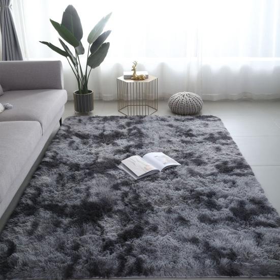 Shag Area Rug for Living Room Fuzzy Plush Indoor Bedroom Carpet Tie Dye Thickened