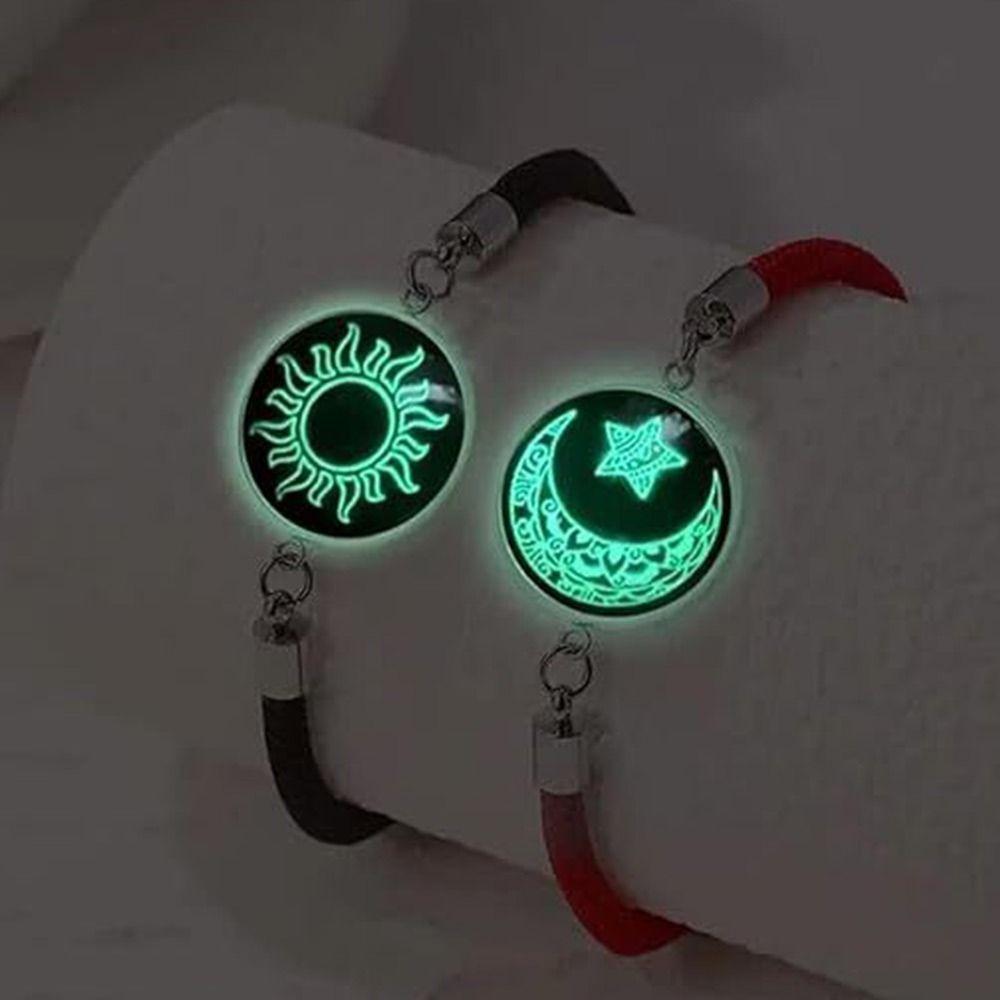 1 пара регулируемых плетеных браслетов, светящийся веревочный браслет, ретро браслет для пары, парный браслет