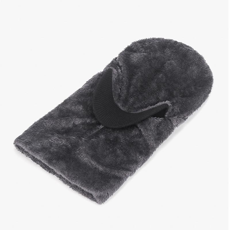 Winter Thickened Warm Knitted Beanies Hat Neckercheif For Men Women New Solid Windproof Ear Protection Caps Scarf Skullies Cap