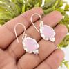 Rose Chalcedony Gemstone Earring 925 Stamped Silver Handmade Fashionable Jewelry EE-163-19